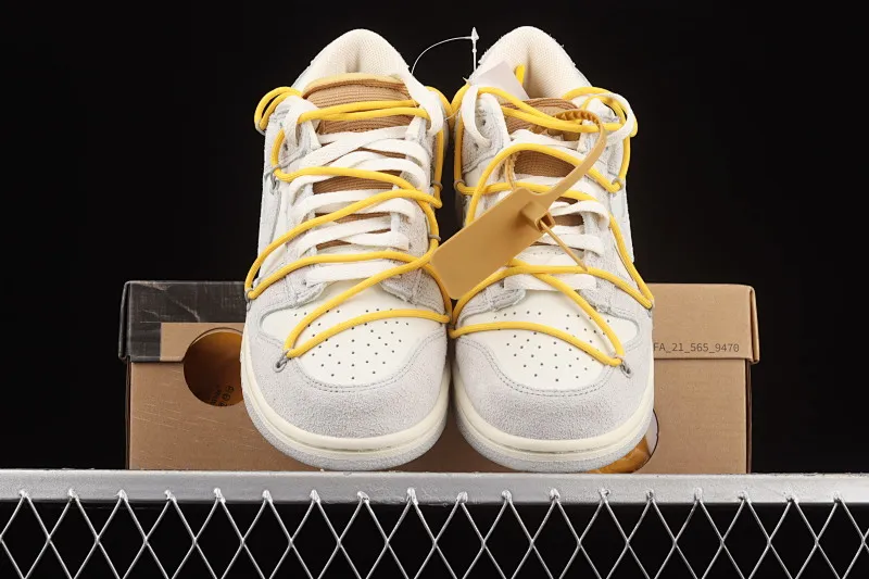 All categories Nk SB Dunk Series Nk SB Dunk Low low-top sneakers J version OF x Nk Dunk Low "12 of 50" OW suede SB smashed backboard fashion casual sneakers DJ0950-109